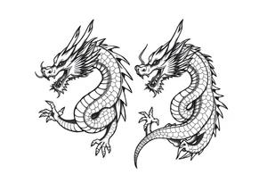 roaring dragons tattoo idea