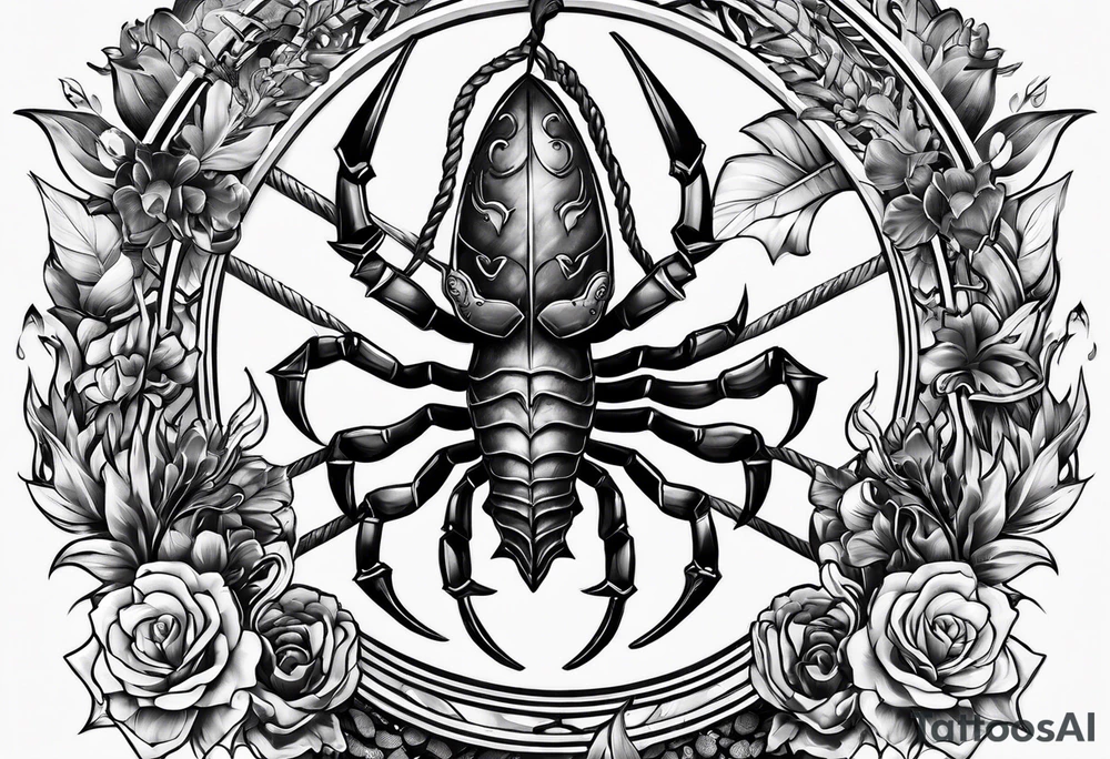 Scorpion+trident tattoo idea