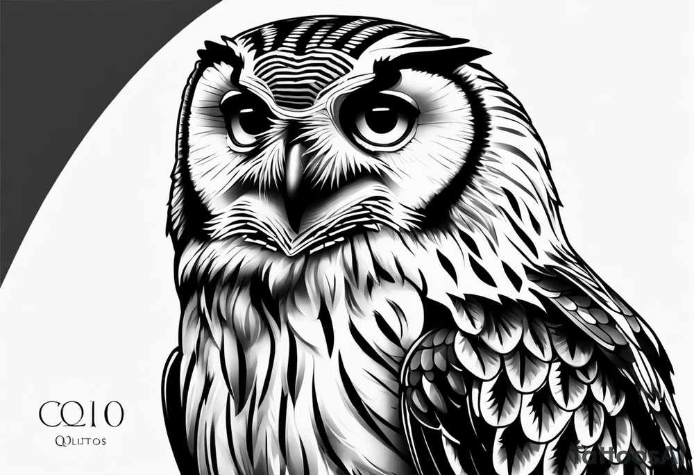 Powerful owl tattoo idea