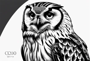 Powerful owl tattoo idea
