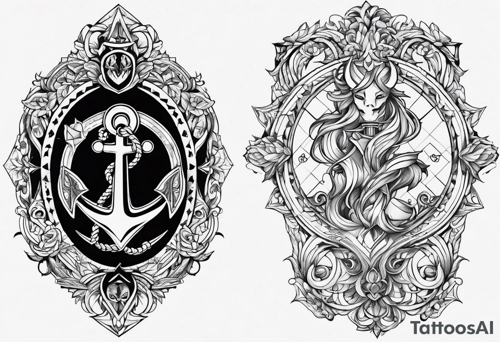 So i have anchor on my chest, i want tattoo that will remake it, ideas are: demon and angel style with some aesthetic lines. tattoo idea