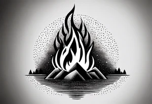 bonfire tattoo idea