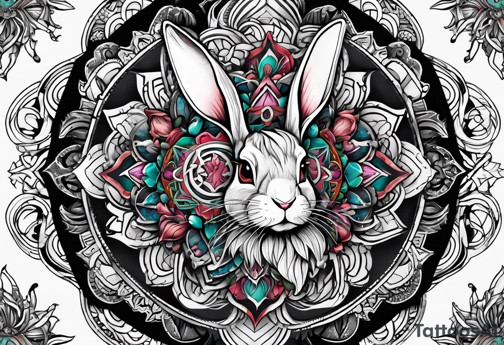 wonderland  dead 
rabbit mandalas tattoo idea