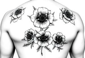 1, 2, and 4 
with flowers
for thigh for women tattoo idea