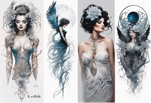enchanted night by karol bak, intricate tattoo idea