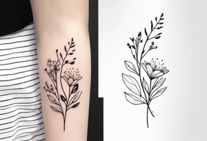 simple nature/floral tattoo for arm tattoo idea