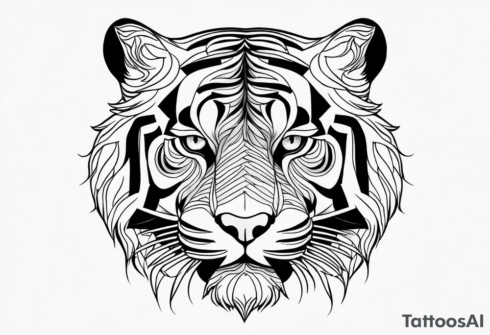 Tigre com asas tattoo idea