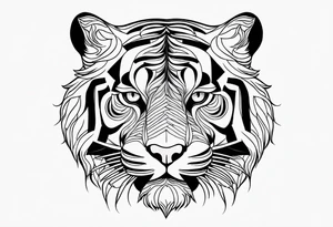 Tigre com asas tattoo idea