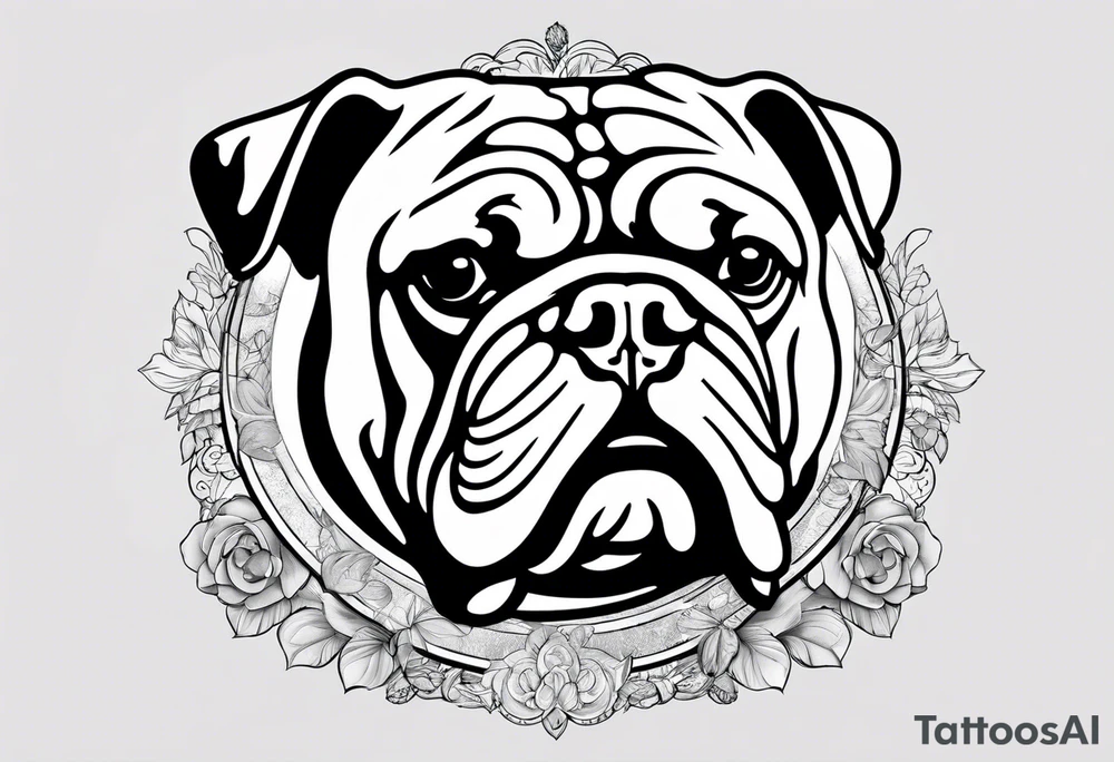 English bulldog tattoo idea