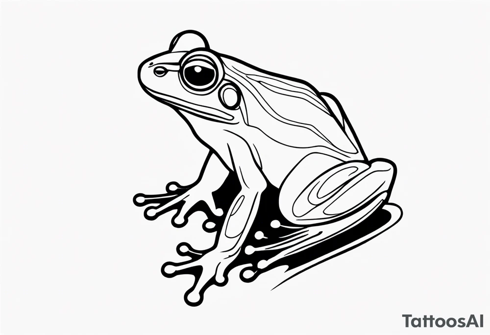 a simple frog tattoo idea