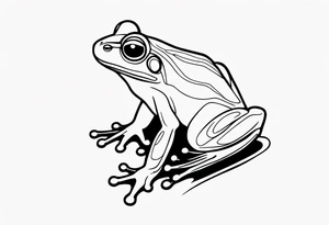 a simple frog tattoo idea