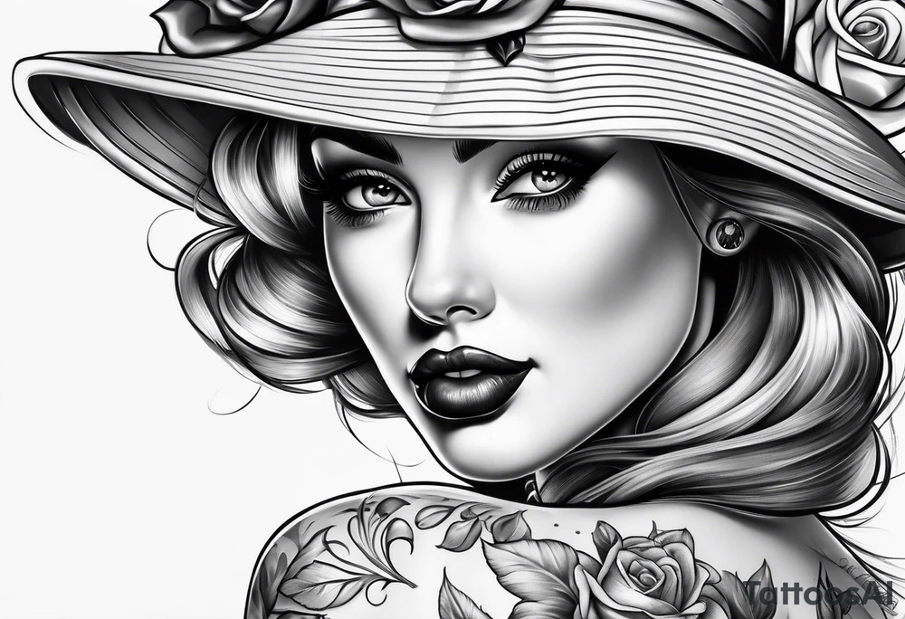 Pinup girl tattoo idea