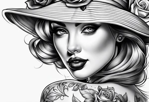 Pinup girl tattoo idea