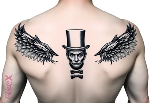 X files never again combined with a Lincoln top hat tattoo idea