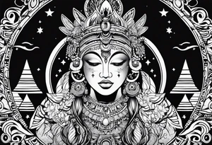 Pachamama simple tattoo idea