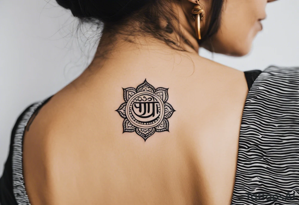 Tattoo ਨਿਰਭਉ ਨਿਰਵੈਰ written in Gurmukhi written text. tattoo idea