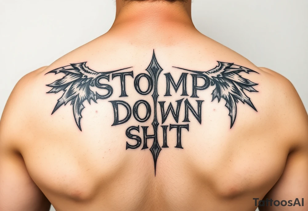 Stomp down shit tattoo idea