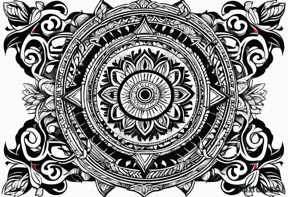 Tattoo of the island of Mauritius tattoo idea
