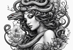 Medusa with Dionaea muscipula instead of snakes tattoo idea