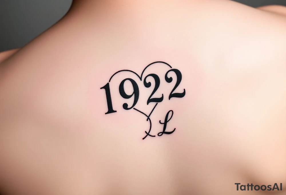 Heart with 192 in the middle and a L connected to the end of teh heart tattoo idea