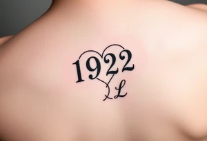 Heart with 192 in the middle and a L connected to the end of teh heart tattoo idea