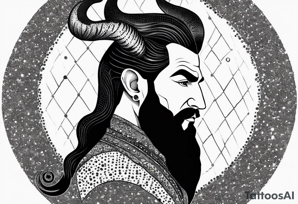 capricorn with beard tattoo idea