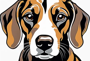 Black, brown and white dashchund tattoo idea