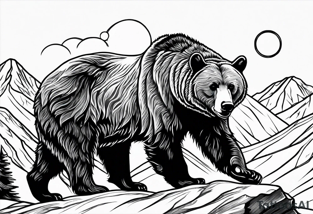 bear 
teton mountains tattoo idea