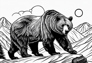 bear 
teton mountains tattoo idea