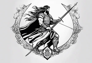 sagittarius, faith, strong, warrior, god, jesus, christ tattoo idea