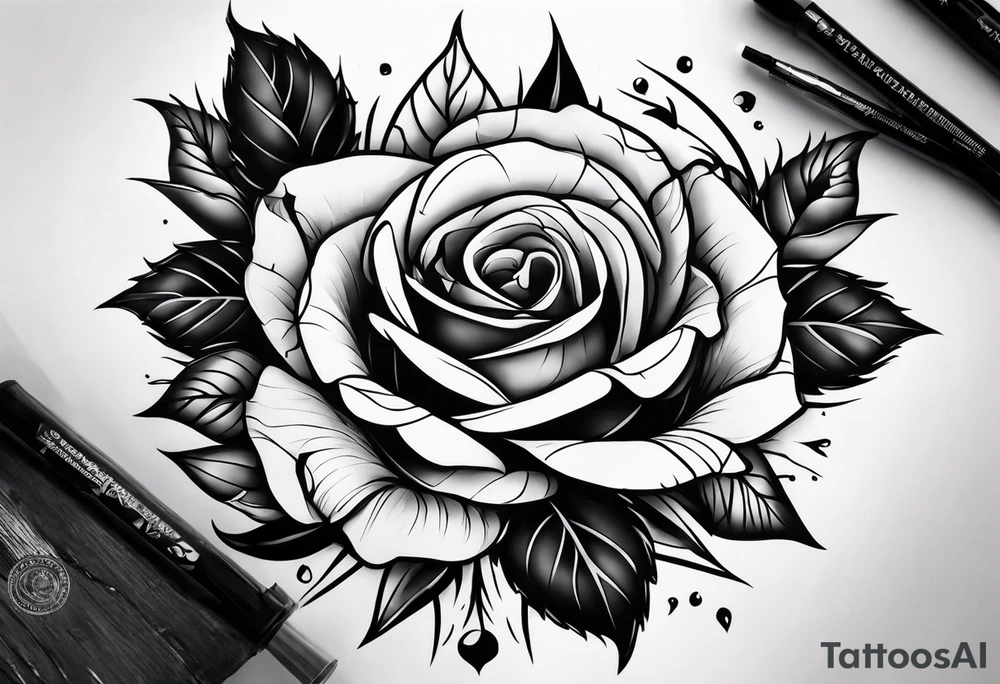 Dead roses sleeve tattoo idea