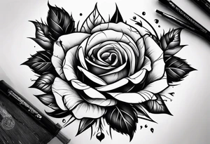Dead roses sleeve tattoo idea