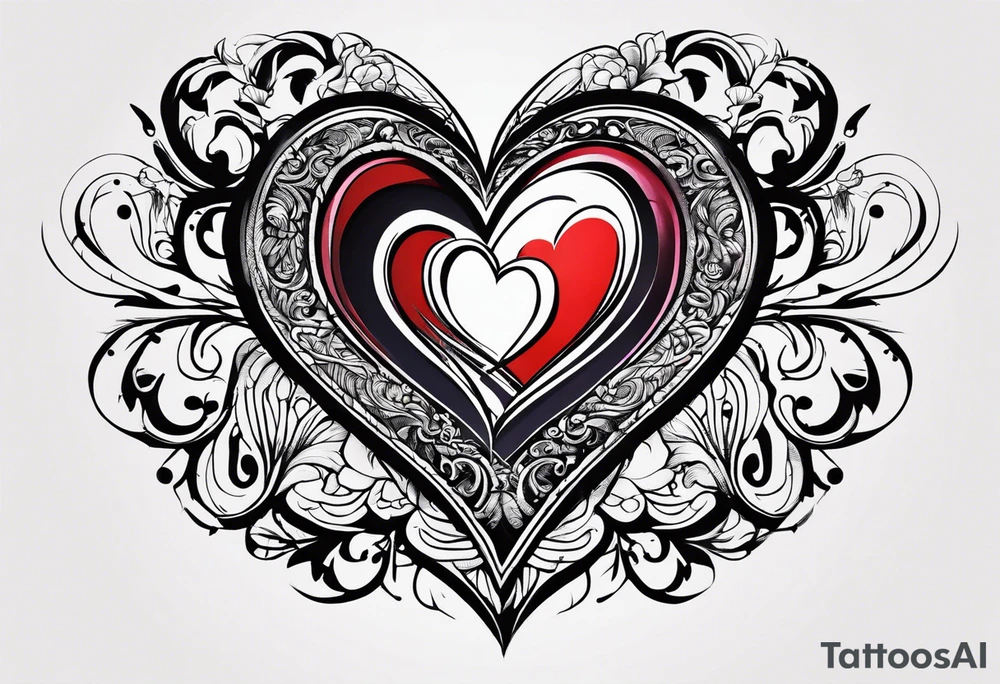 Finger print heart tattoo idea