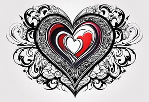 Finger print heart tattoo idea
