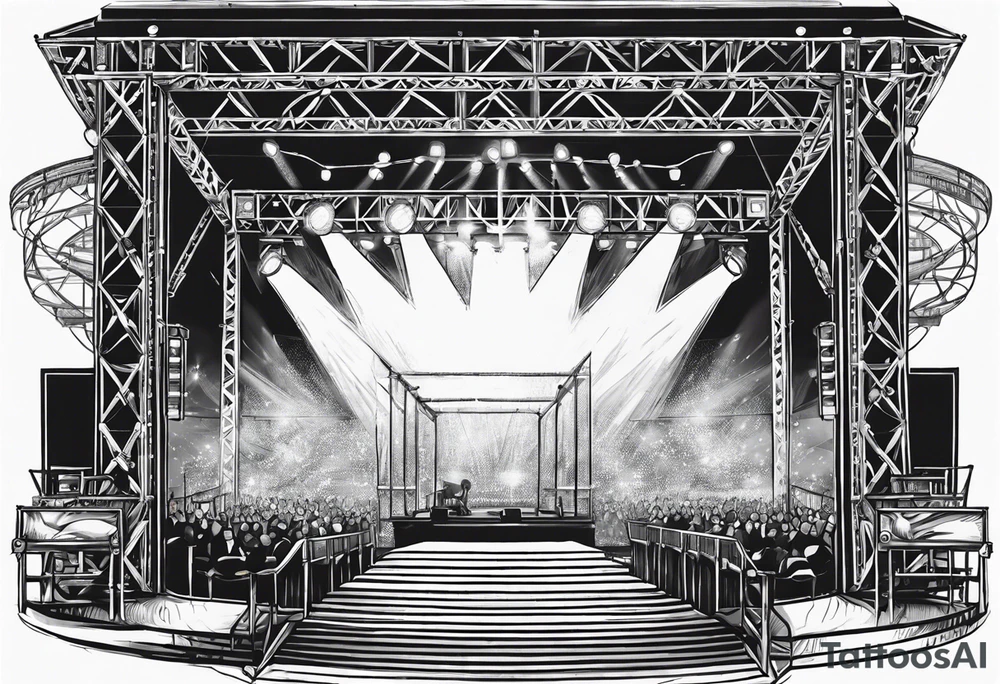 Truss, stage, lights, moving head tattoo idea