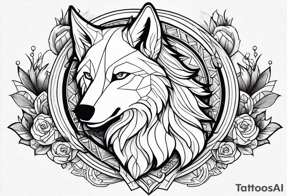 strength, pisces, small, nuanced, wolf, cute tattoo idea
