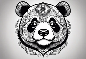 a fat cute panda tattoo idea