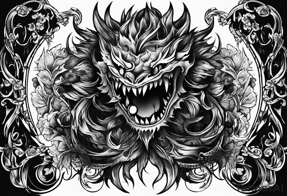 depression as a shadow mmonster tattoo idea