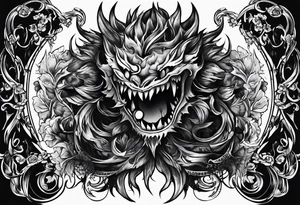 depression as a shadow mmonster tattoo idea