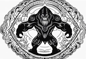 alien beaming up bigfoot tattoo idea