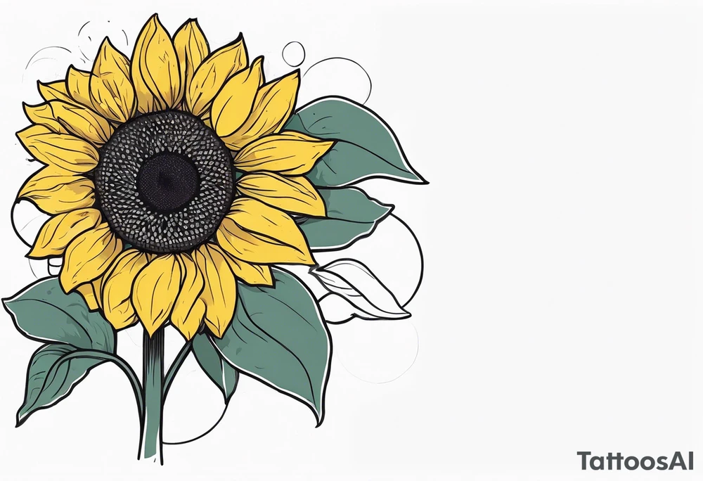 Sunflower for a male tattoo tattoo idea