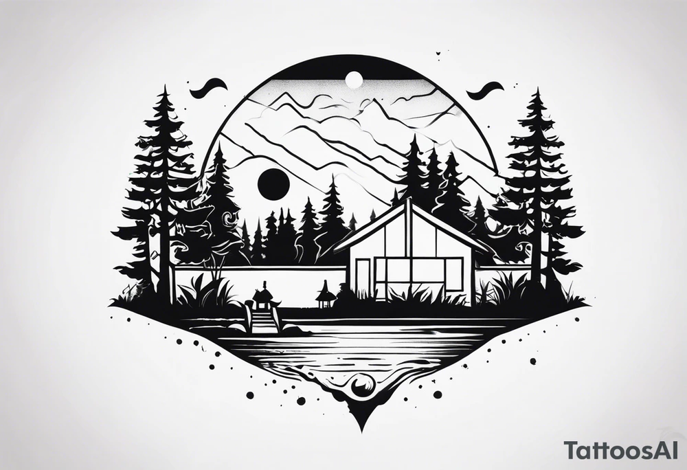 троянди в поєднанні з абстракцією tattoo idea