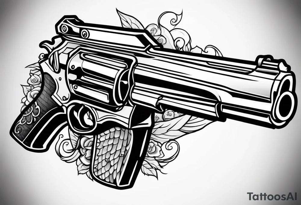 cartoon holding a gun tattoo idea