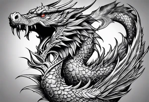 Drache mit ganzen Körper tattoo idea