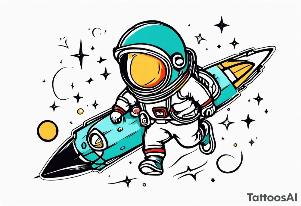 Space wanderer using speed of light tattoo idea