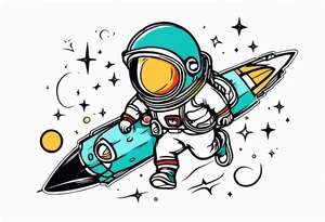 Space wanderer using speed of light tattoo idea