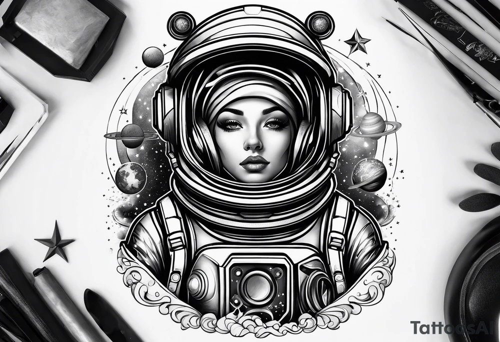 outer space tattoo idea