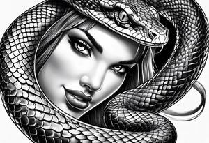 realistic snakec tattoo tattoo idea