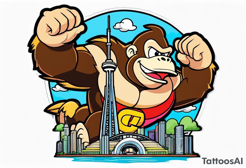 Donkey Kong on CN tower tattoo idea