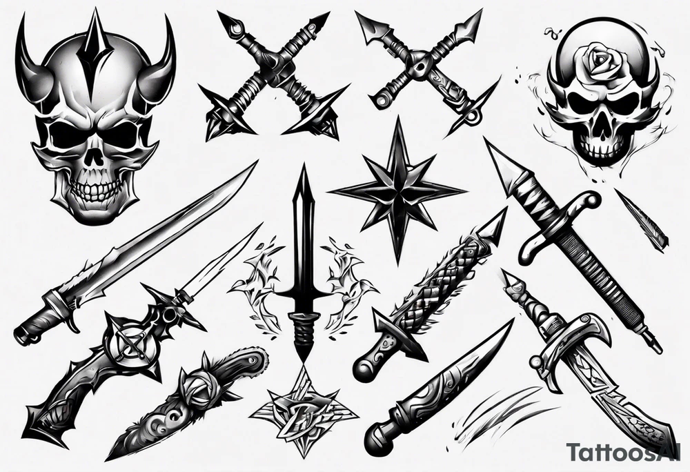 Weapons tattoo idea